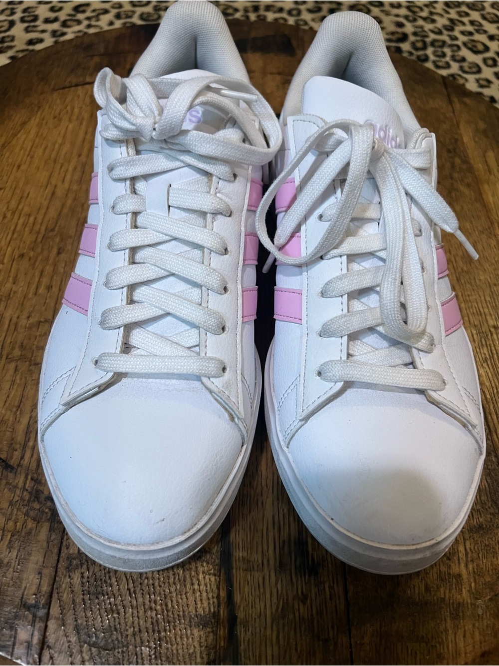 White and Pink Women's Casual Sneakers - Adidas.